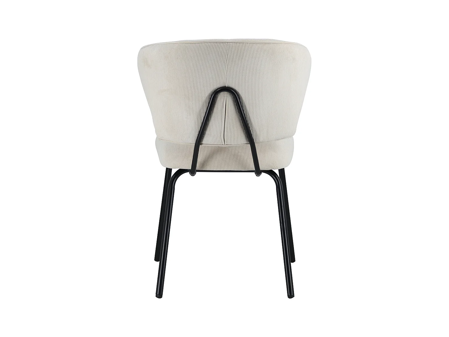 Lot de 2 chaises en velours côtelé beige NILSA - HAPPY GARDEN