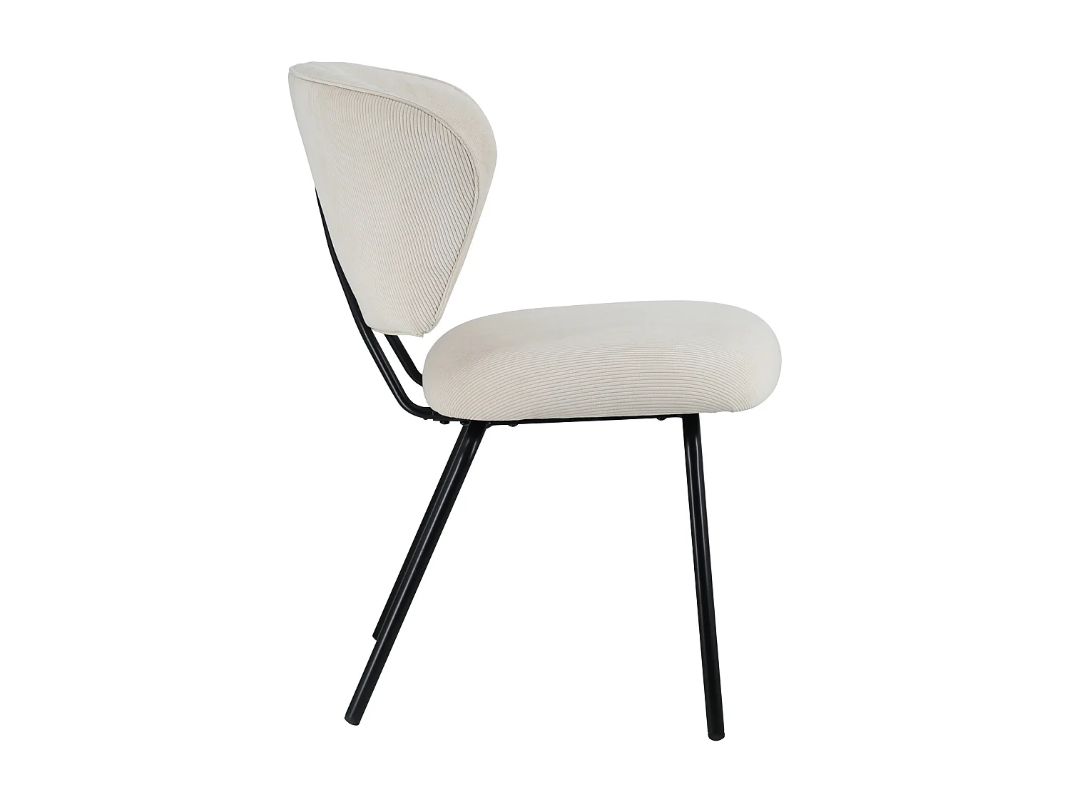 Set van 2 NILSA beige ribfluwelen stoelen