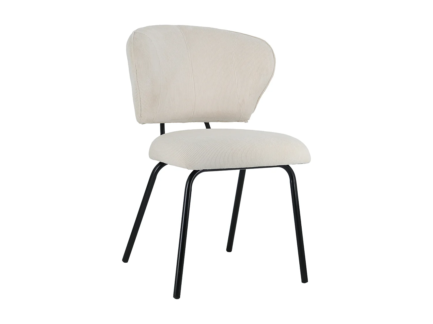 Set van 2 NILSA beige ribfluwelen stoelen