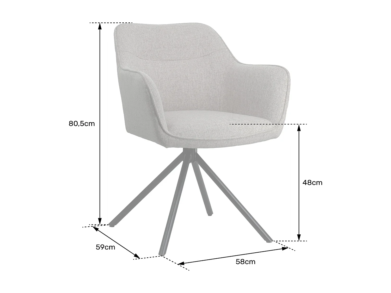 Lot de 2 chaises en tissu bleu DANNA - HAPPY GARDEN