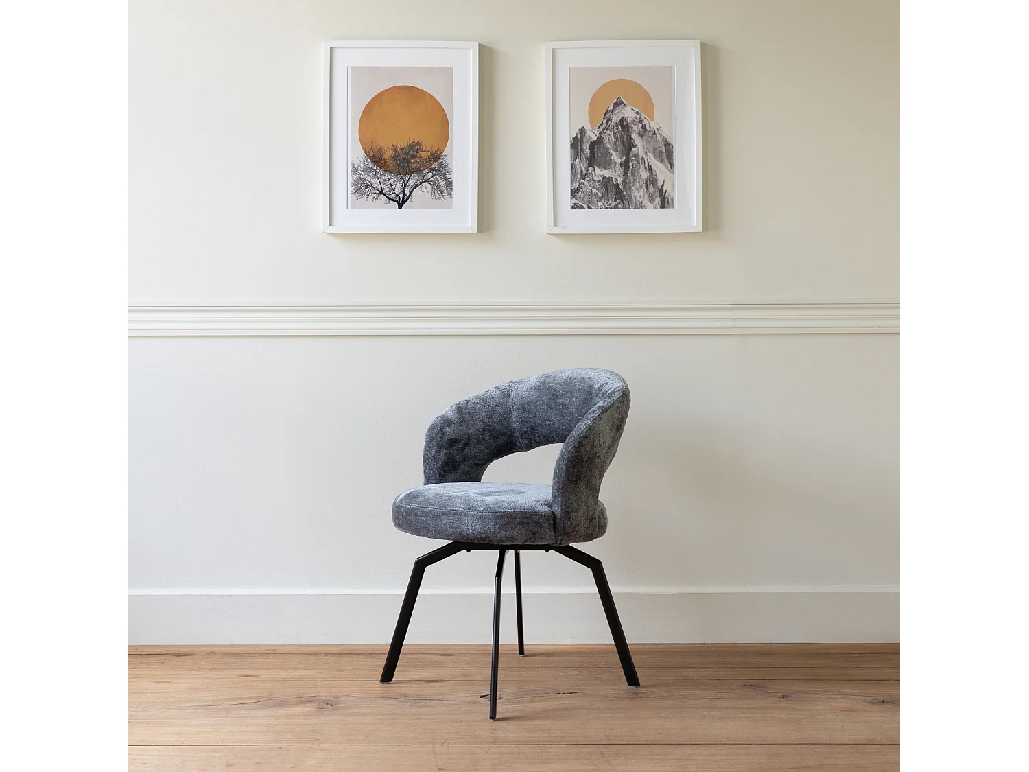 Chaise en chenille grise EHBA - HAPPY GARDEN