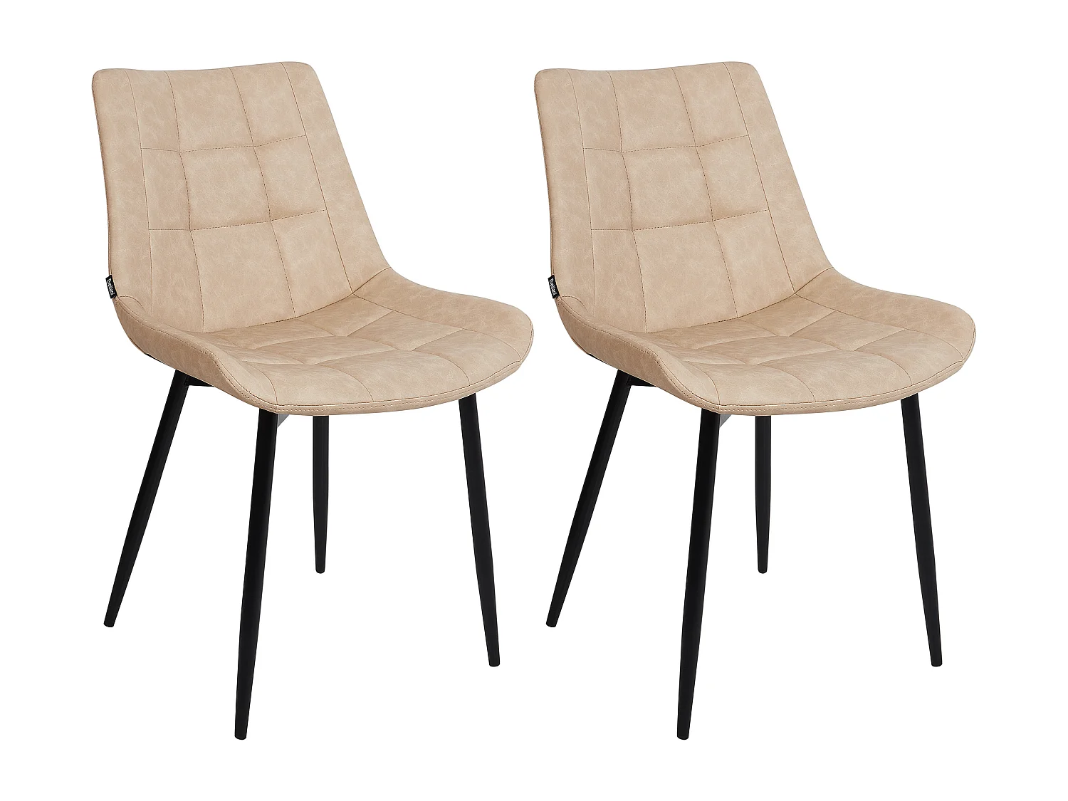 Set van 2 eetkamerstoelen MELROSE II Kunstleer Beige