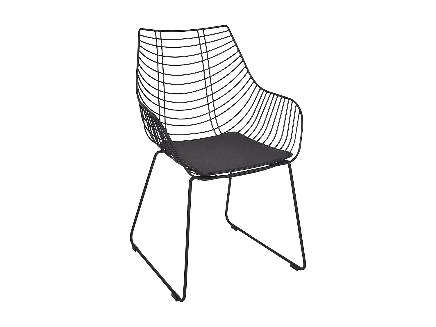 Lot de 2 chaises de salle à manger ANNAPOLIS Métal Noir