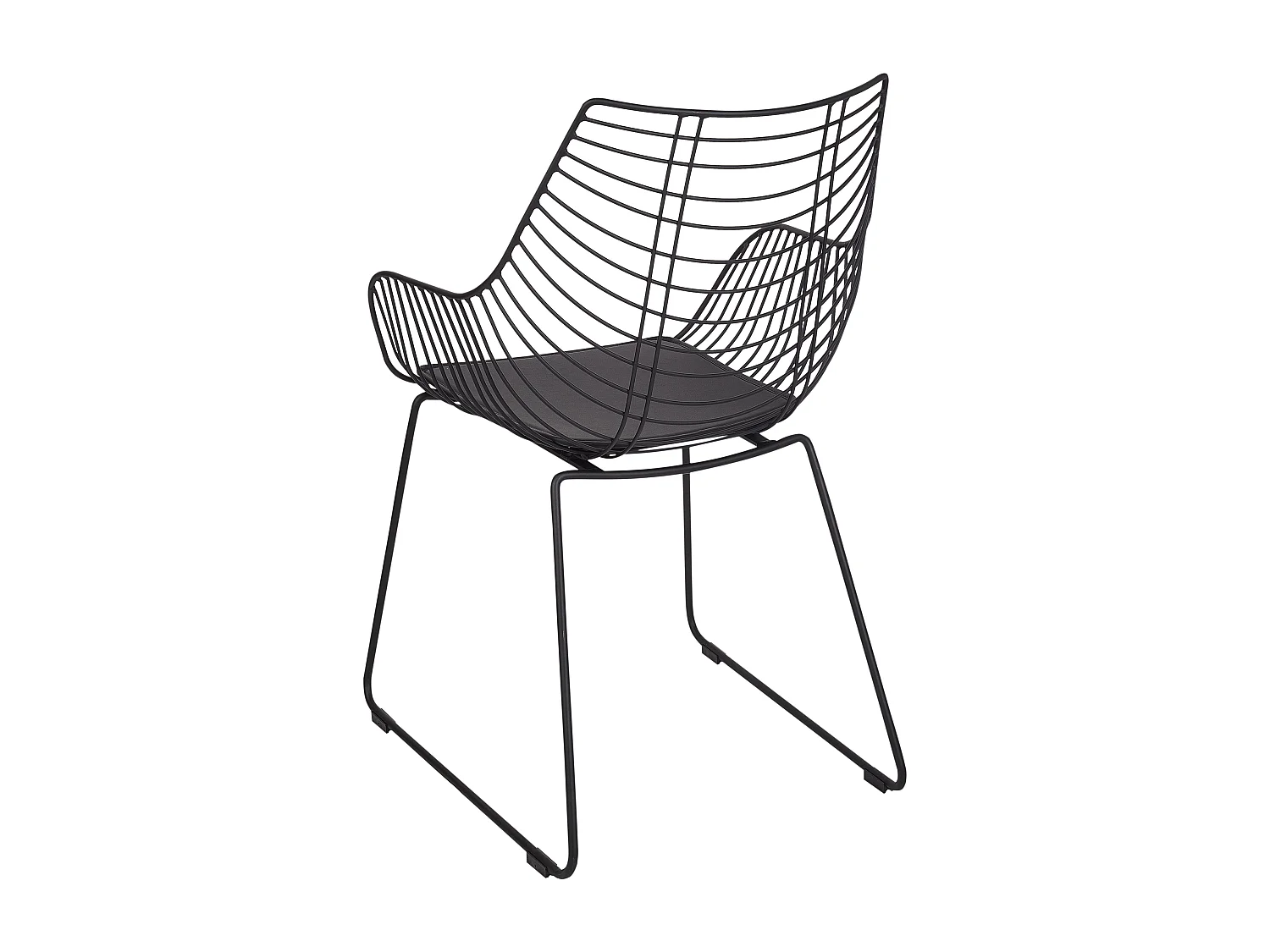 Lot de 2 chaises de salle à manger ANNAPOLIS Métal Noir