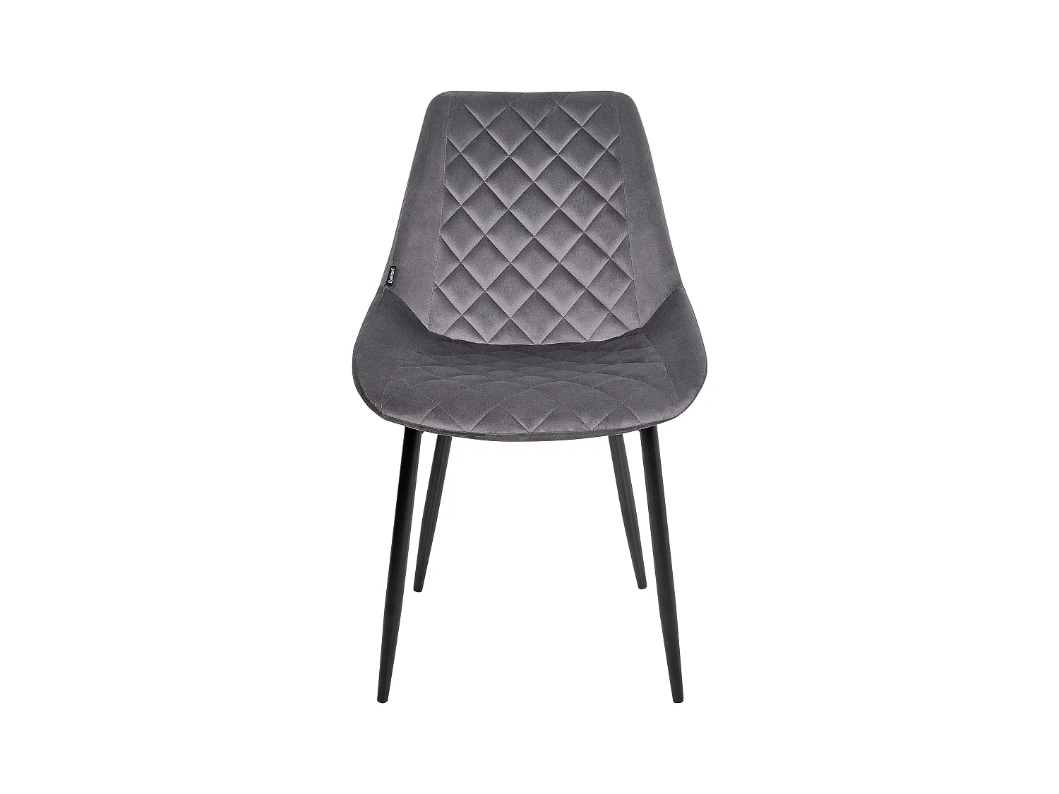 Conjunto de 2 sillas de comedor MARIBEL Terciopelo Gris