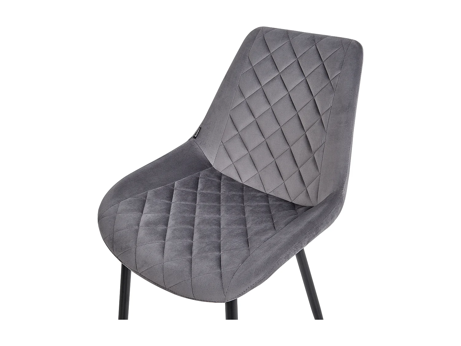 Conjunto de 2 sillas de comedor MARIBEL Terciopelo Gris