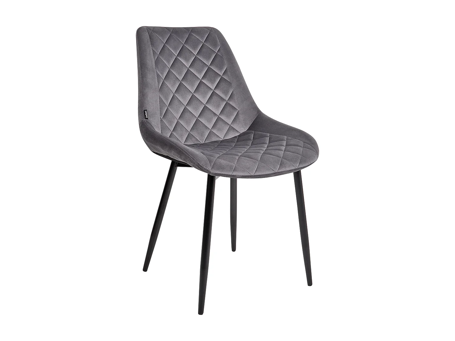 Lot de 2 chaises de salle à manger MARIBEL Velours Gris