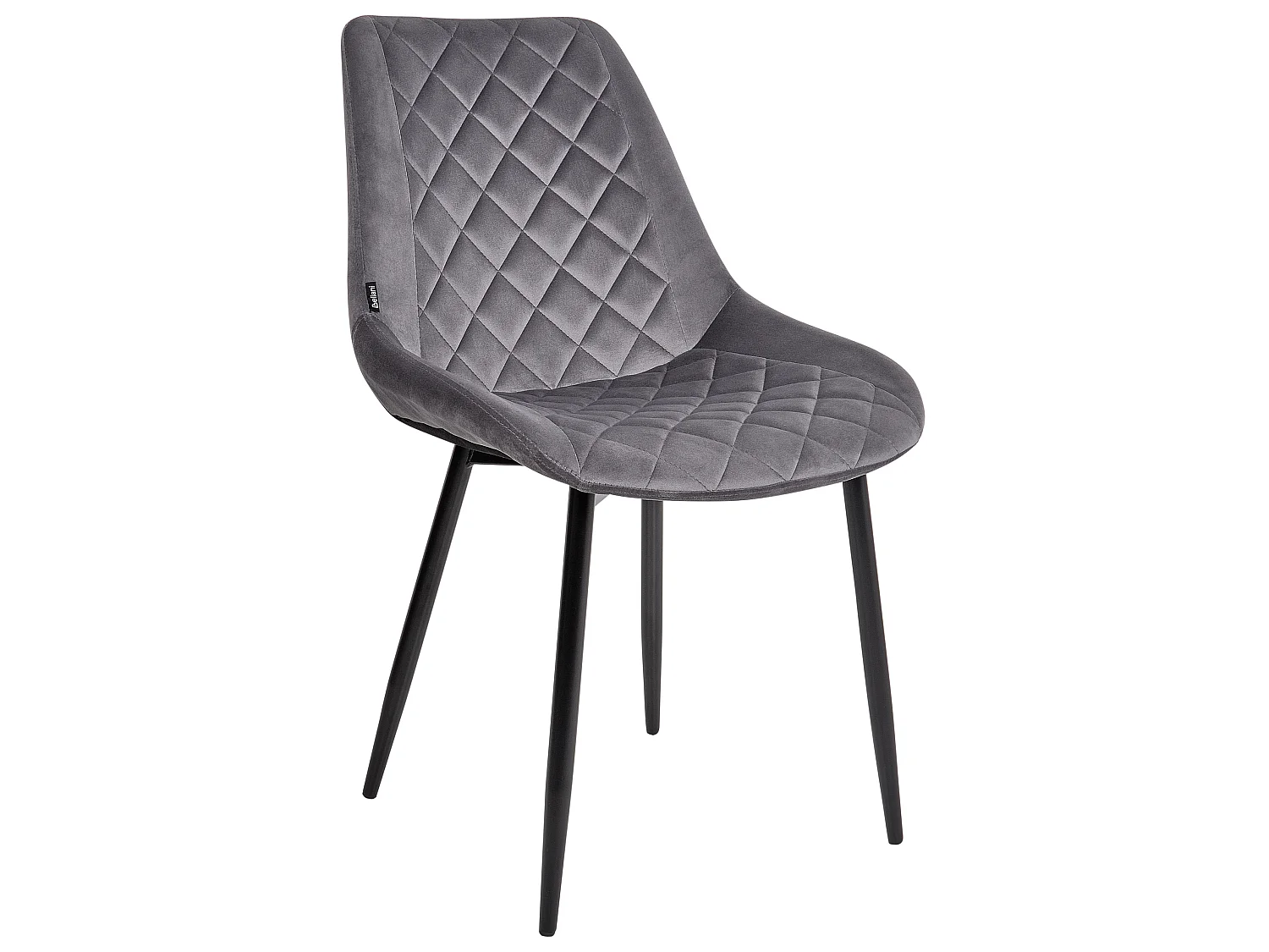 Set van 2 eetkamerstoelen MARIBEL Fluweel Grijs
