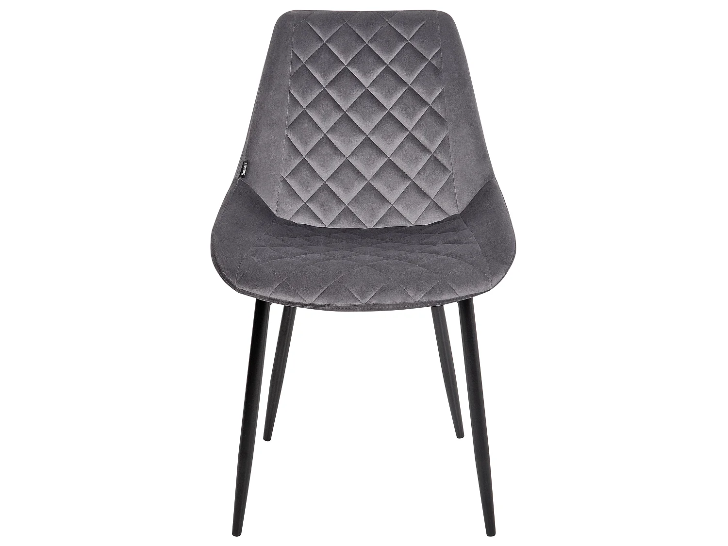 Set van 2 eetkamerstoelen MARIBEL Fluweel Grijs