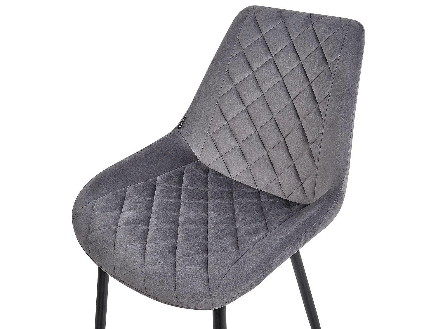 Set van 2 eetkamerstoelen MARIBEL Fluweel Grijs