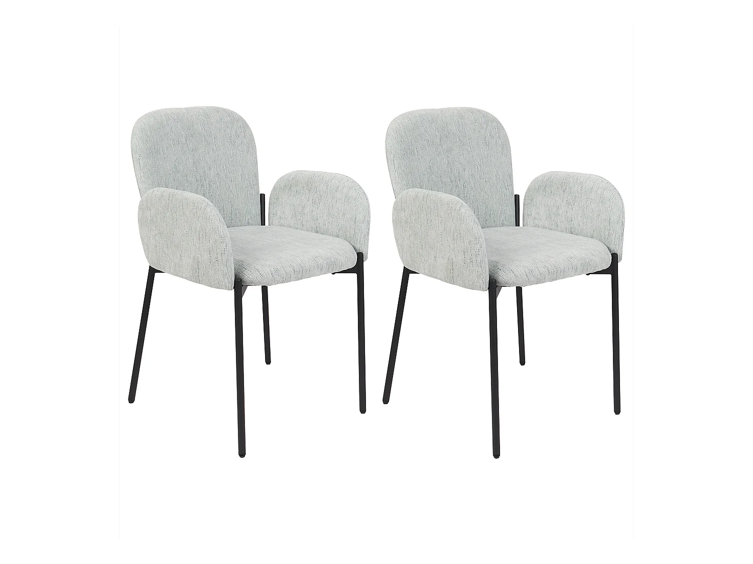 Lot de 2 chaises de salle à manger ALBEE Vert menthe