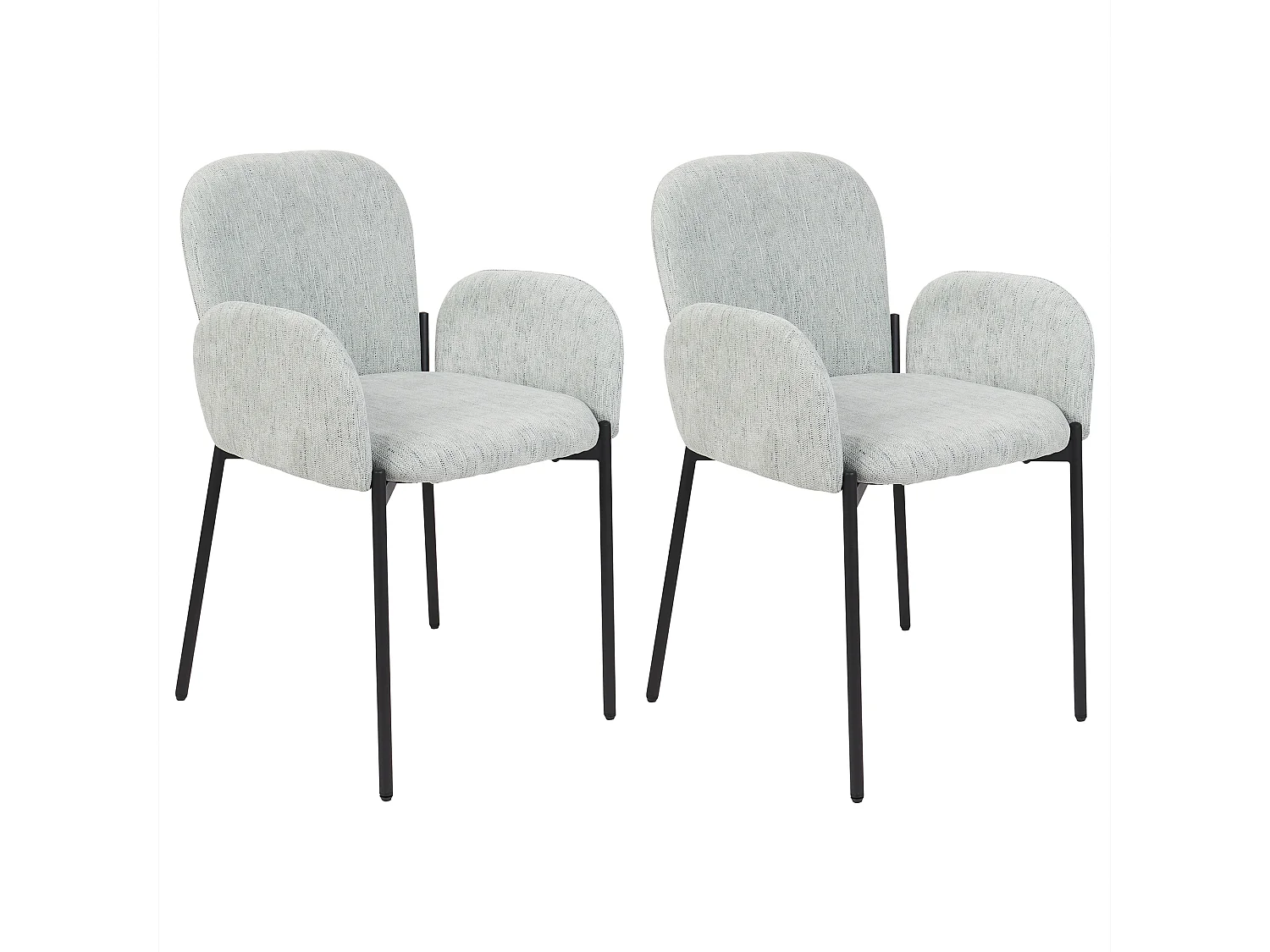 Lot de 2 chaises de salle à manger ALBEE Vert menthe