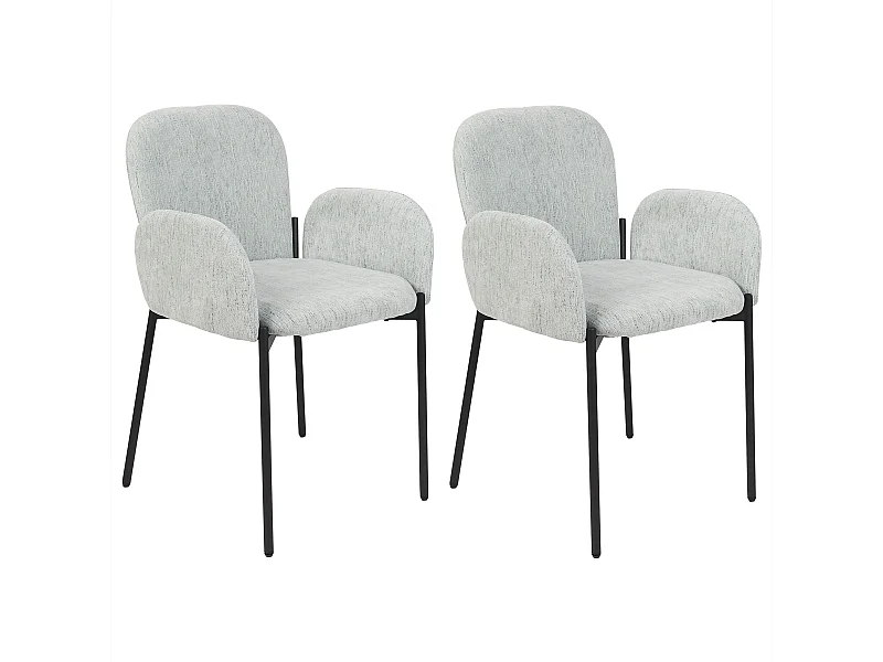 Esszimmerstuhl 2er Set ALBEE Mintgrün