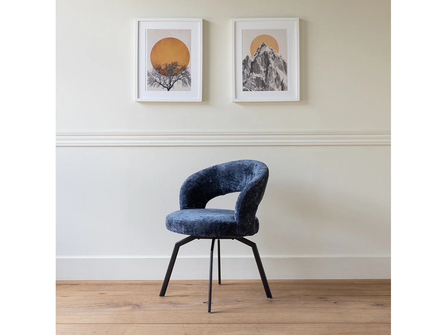 Chaise en chenille bleu foncé EHBA - HAPPY GARDEN