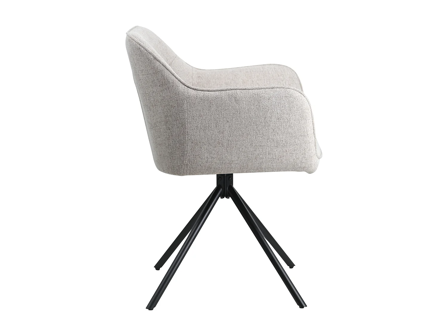 Lot de 2 chaises en tissu gris DANNA - HAPPY GARDEN