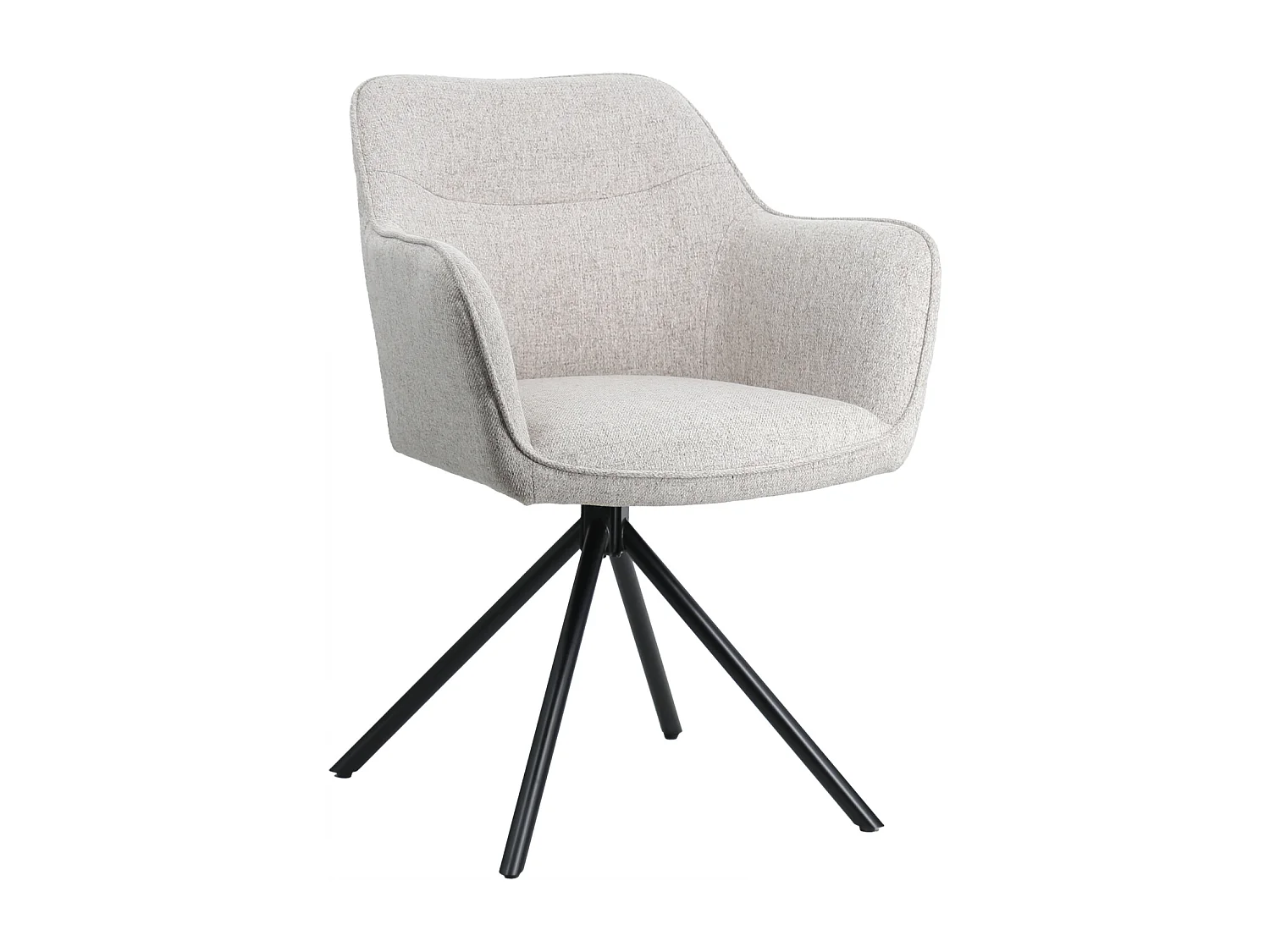 Lot de 2 chaises en tissu gris DANNA - HAPPY GARDEN