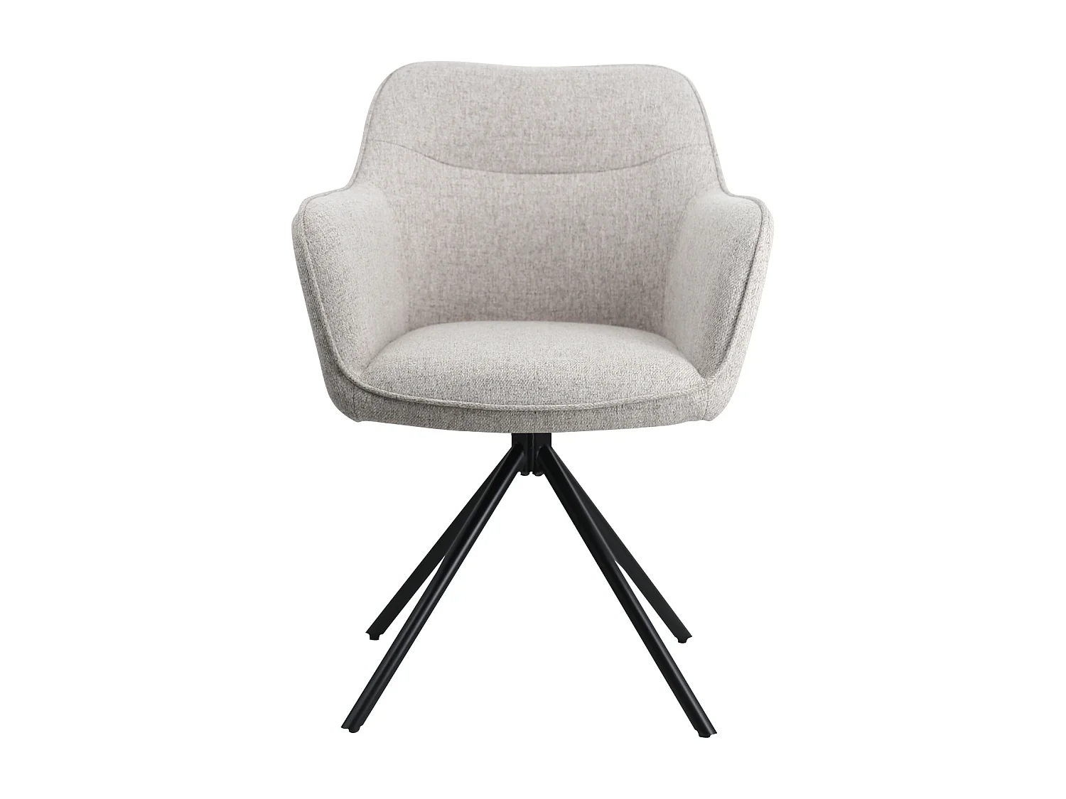 Lot de 2 chaises en tissu gris DANNA - HAPPY GARDEN