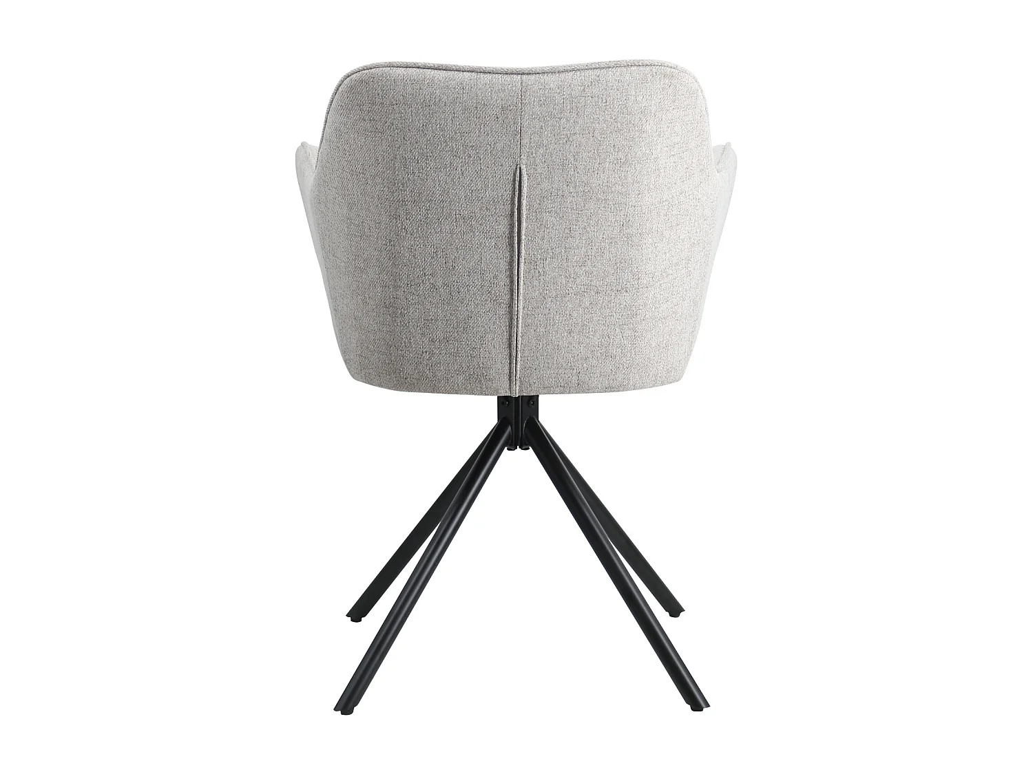 Lot de 2 chaises en tissu gris DANNA - HAPPY GARDEN