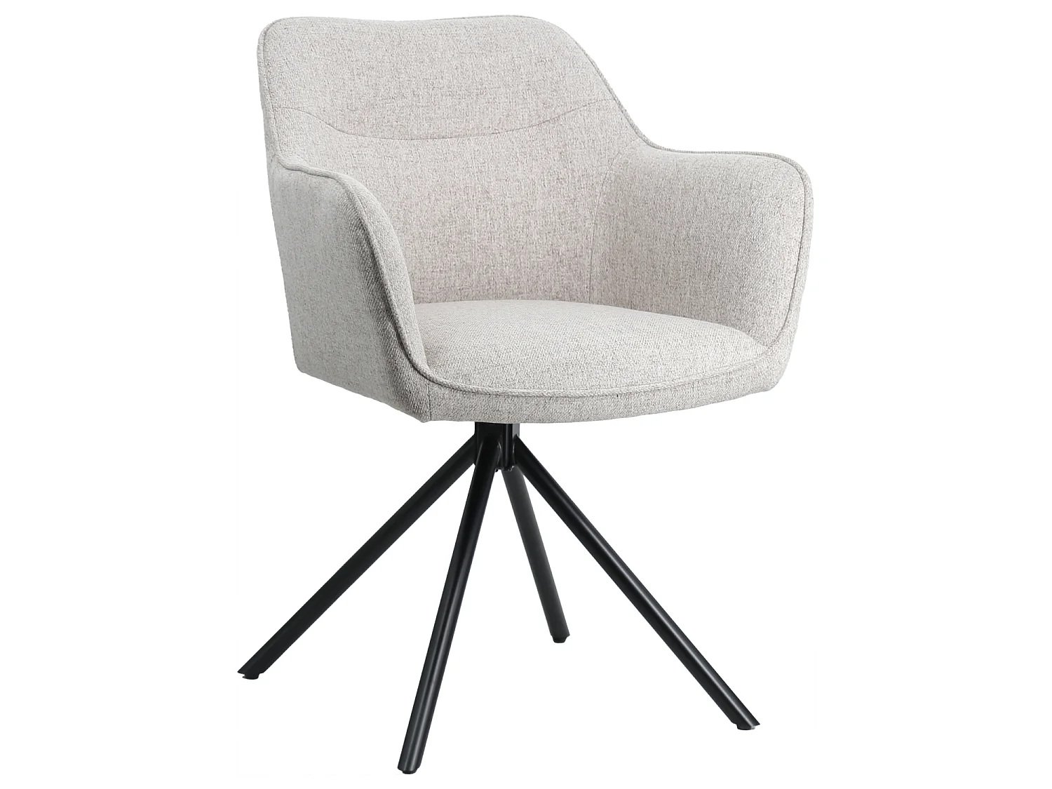 Lot de 2 chaises en tissu gris DANNA - HAPPY GARDEN