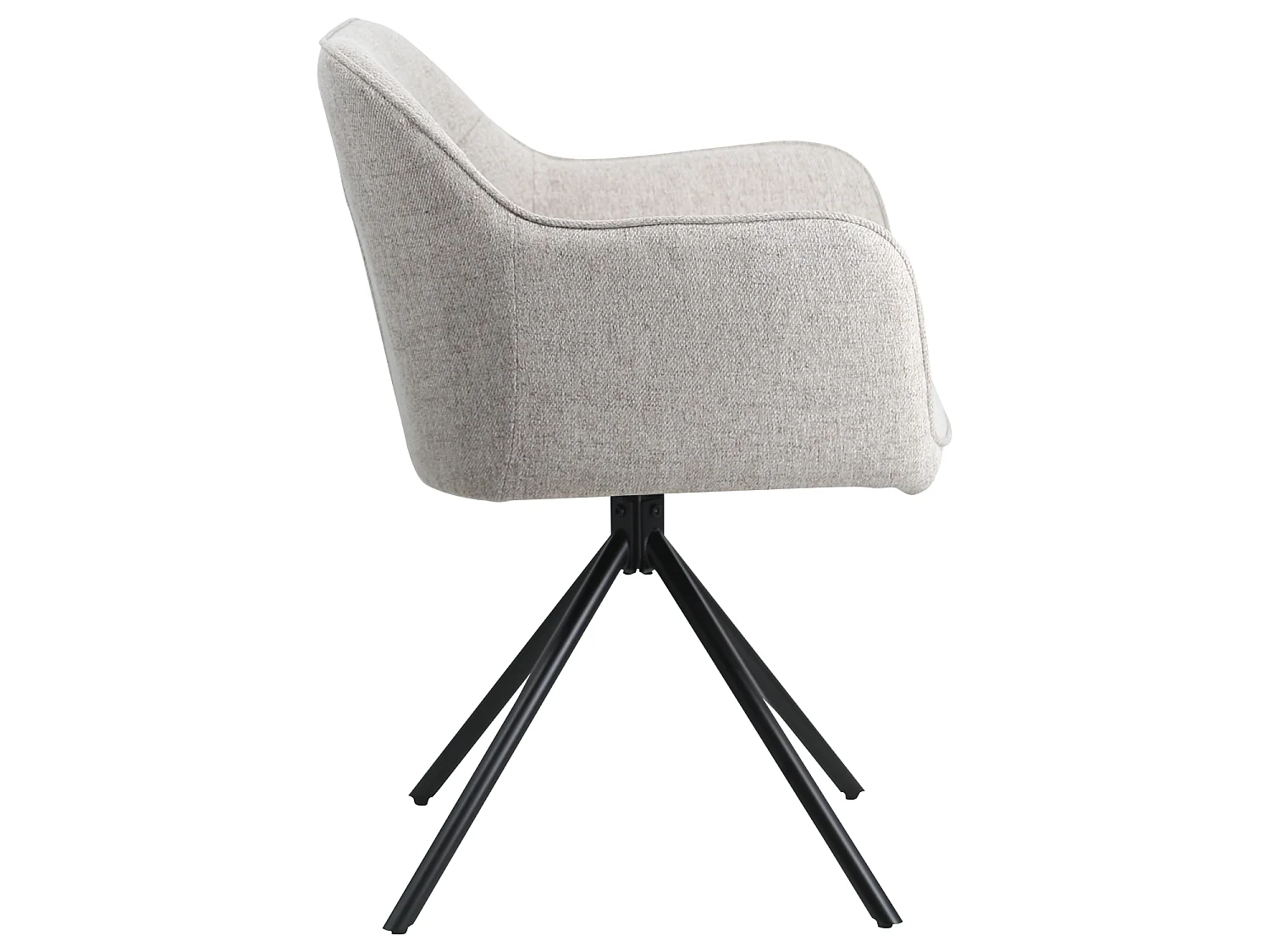 Lot de 2 chaises en tissu gris DANNA - HAPPY GARDEN