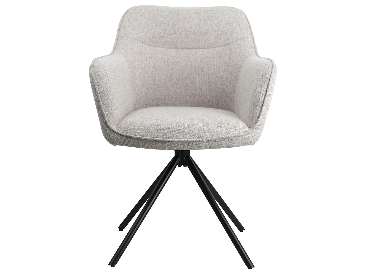 Lot de 2 chaises en tissu gris DANNA - HAPPY GARDEN