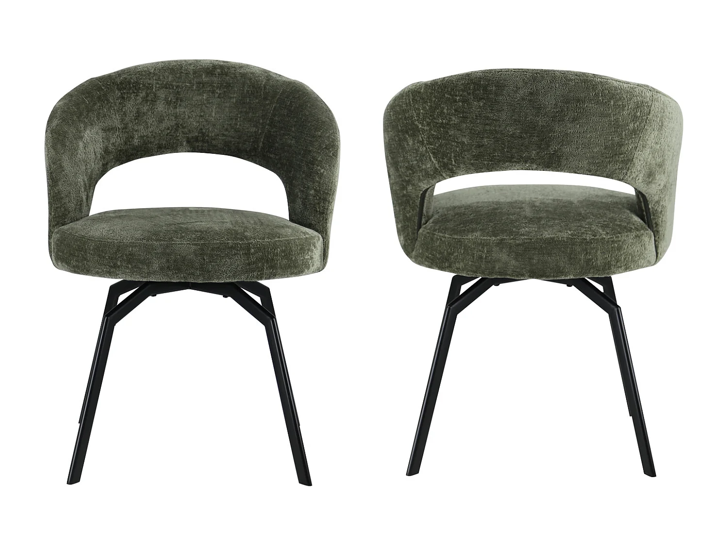 EHBA groene chenille stoel