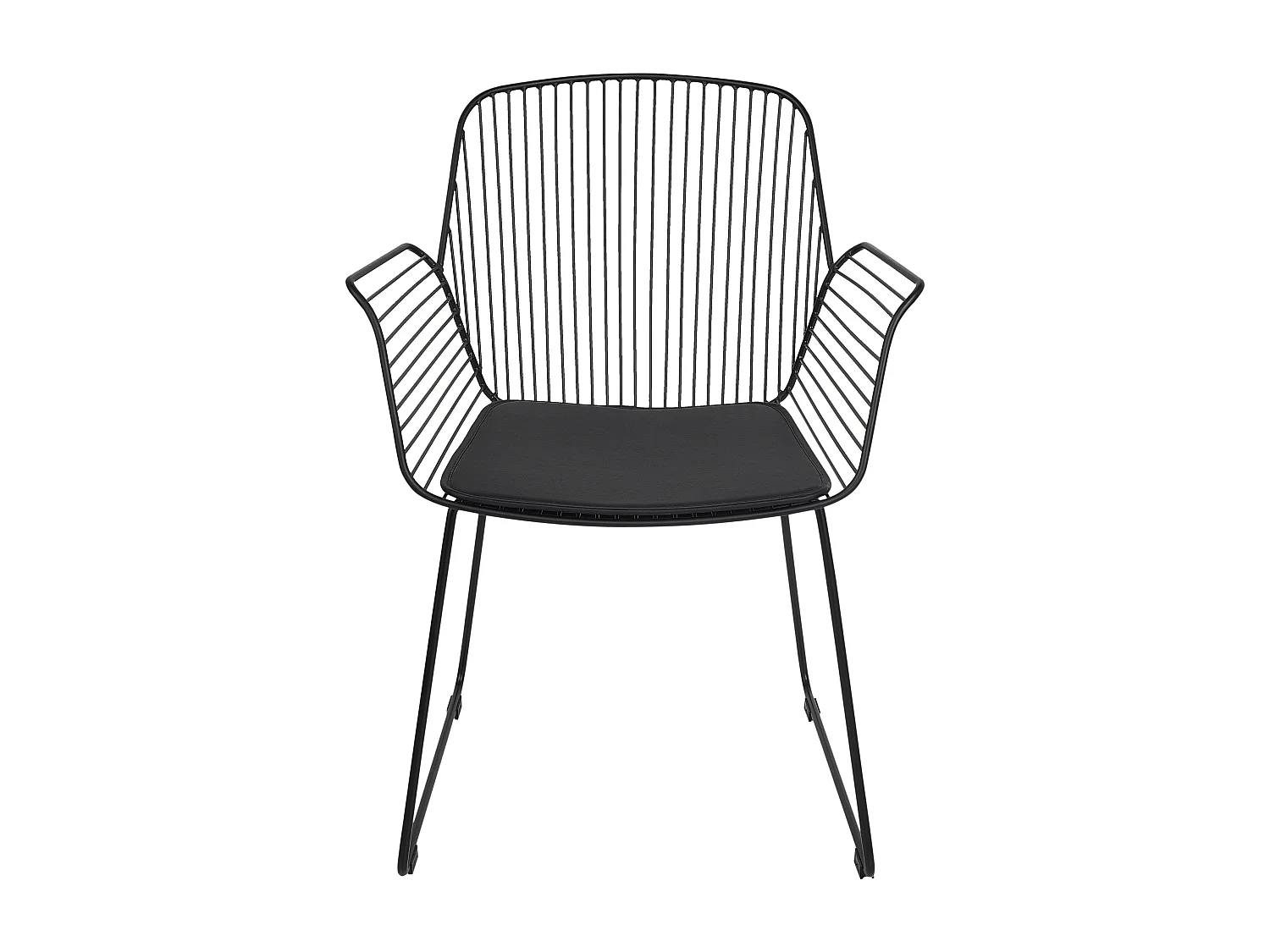 Set van 2 eetkamerstoelen APPLETON Metaal Zwart