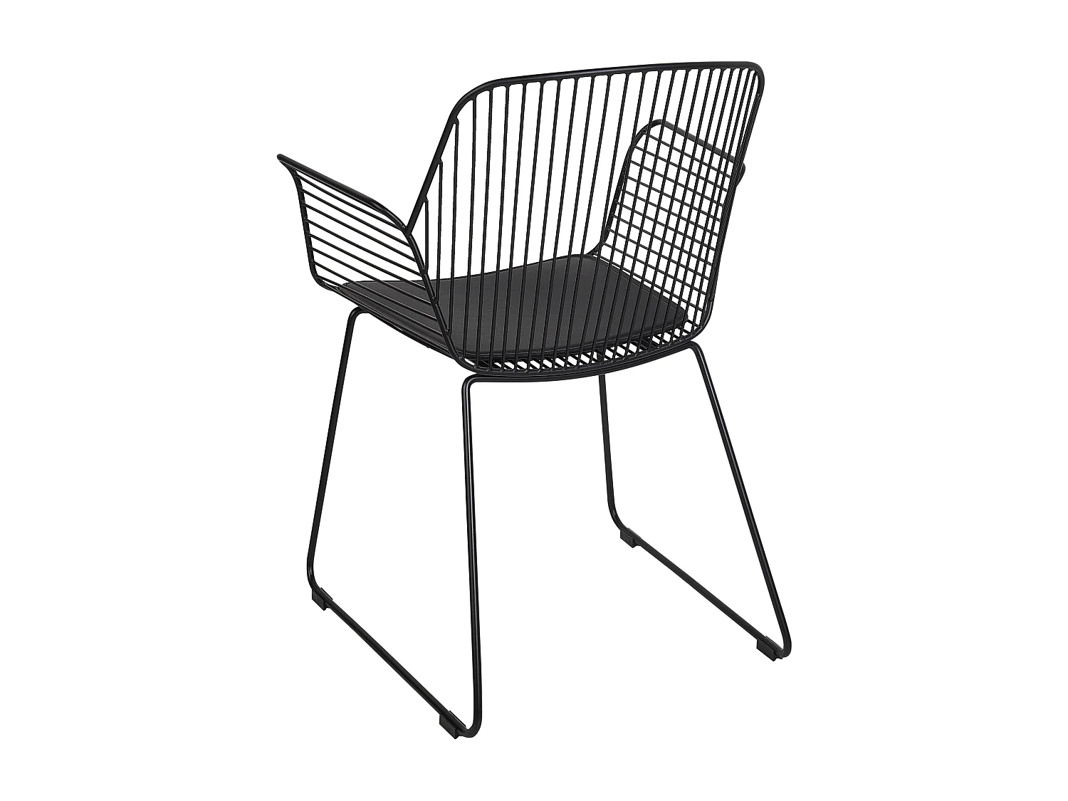 Set van 2 eetkamerstoelen APPLETON Metaal Zwart