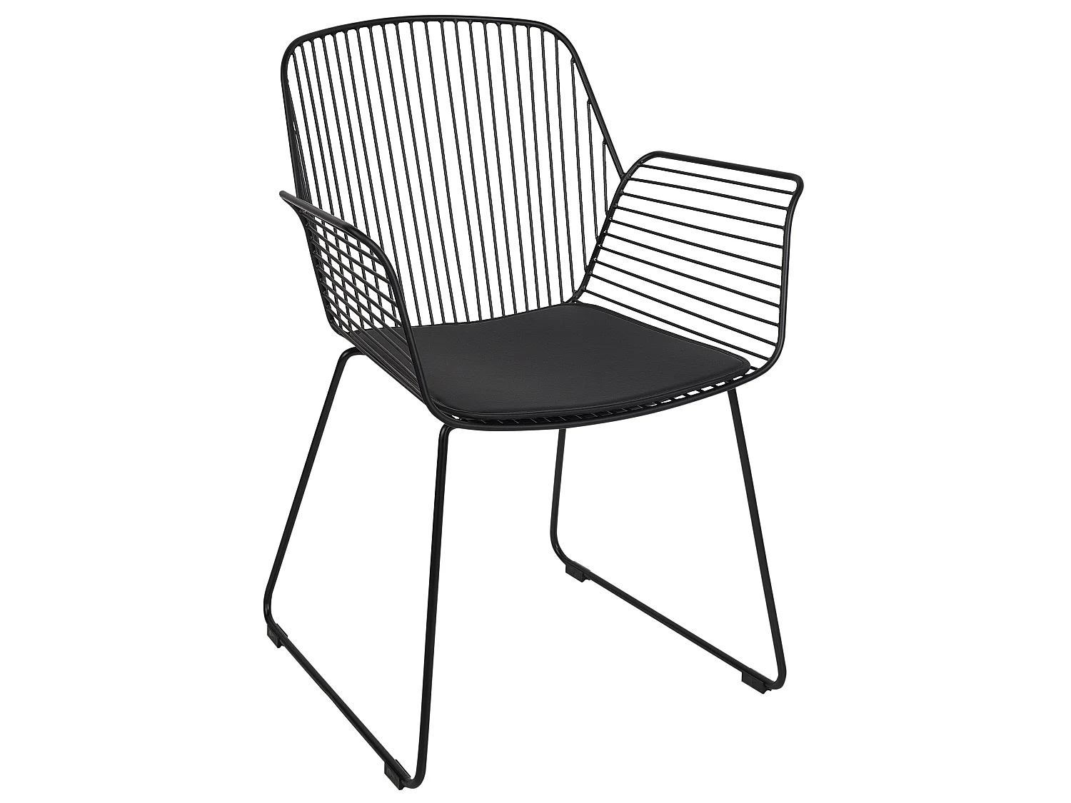 Set van 2 eetkamerstoelen APPLETON Metaal Zwart