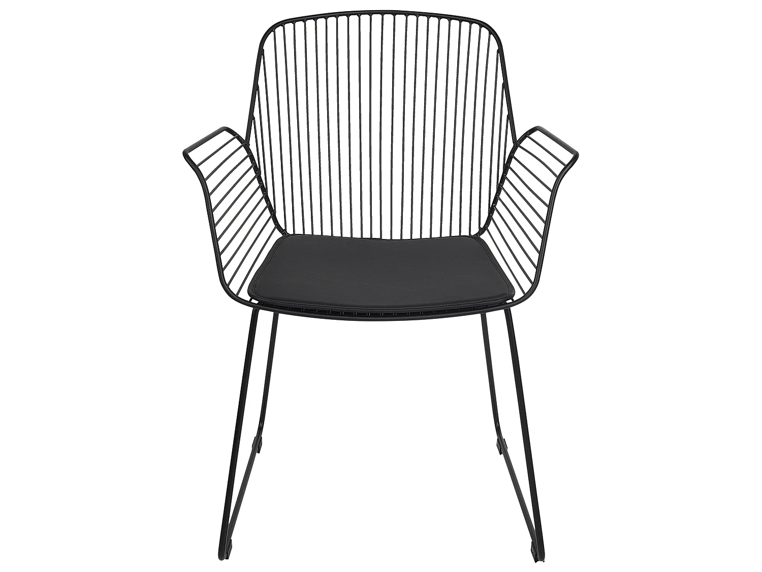 Set van 2 eetkamerstoelen APPLETON Metaal Zwart