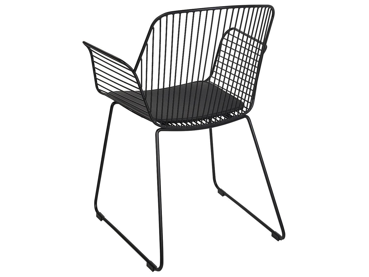 Set van 2 eetkamerstoelen APPLETON Metaal Zwart