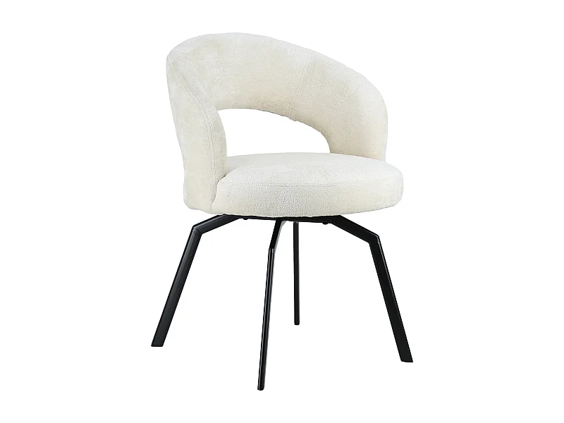 EHBA beige chenille stoel