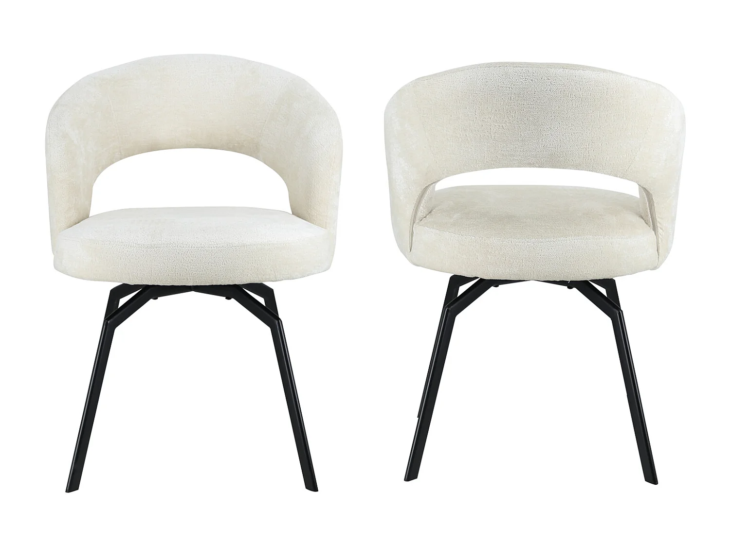 EHBA beige chenille stoel