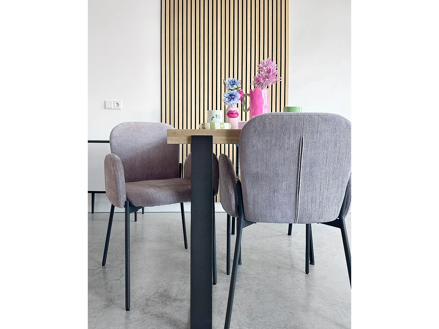 Set di 2 sedie da pranzo ALBEE Rosa