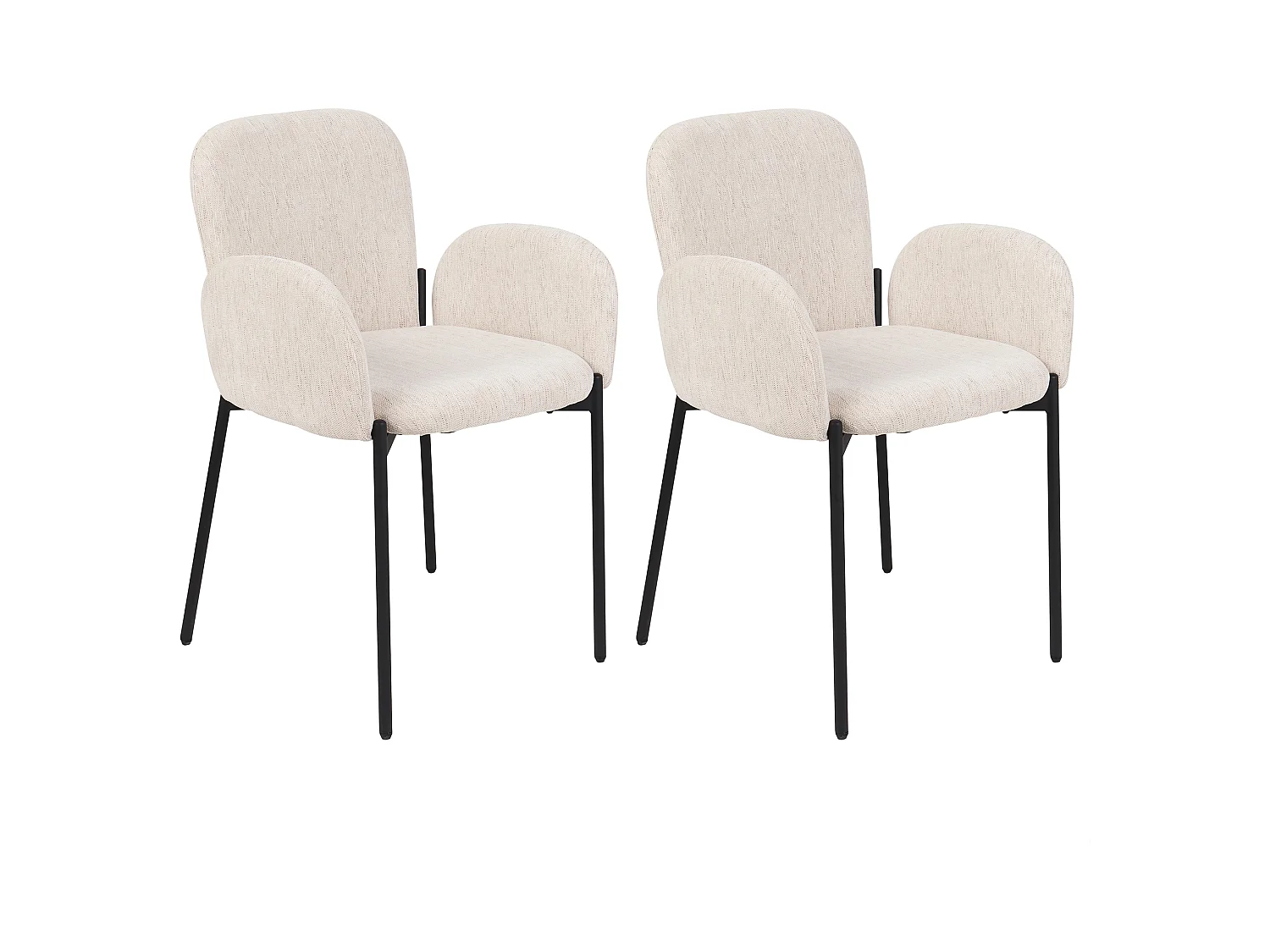 Lot de 2 chaises de salle à manger ALBEE Beige