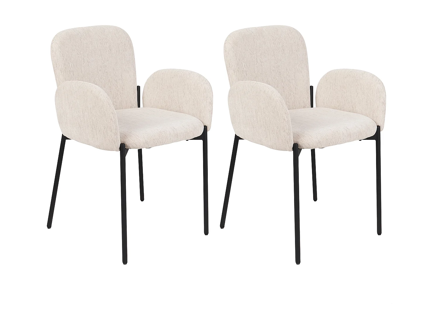 Lot de 2 chaises de salle à manger ALBEE Beige