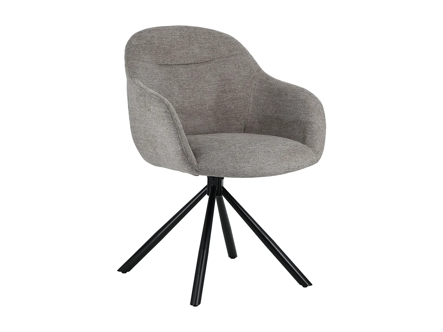 Set van 2 SAFFI grijze stoffen stoelen