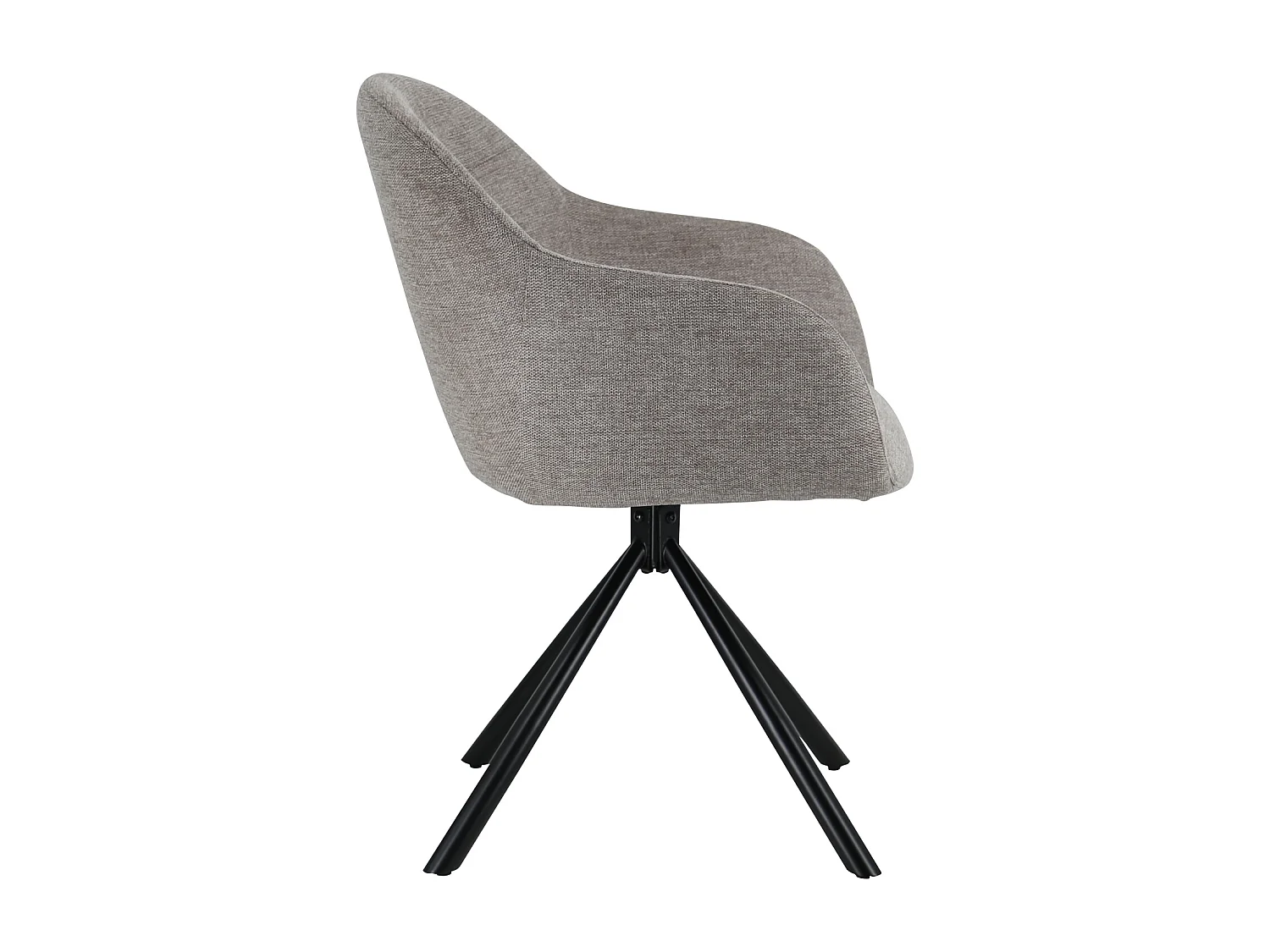 Set van 2 SAFFI grijze stoffen stoelen