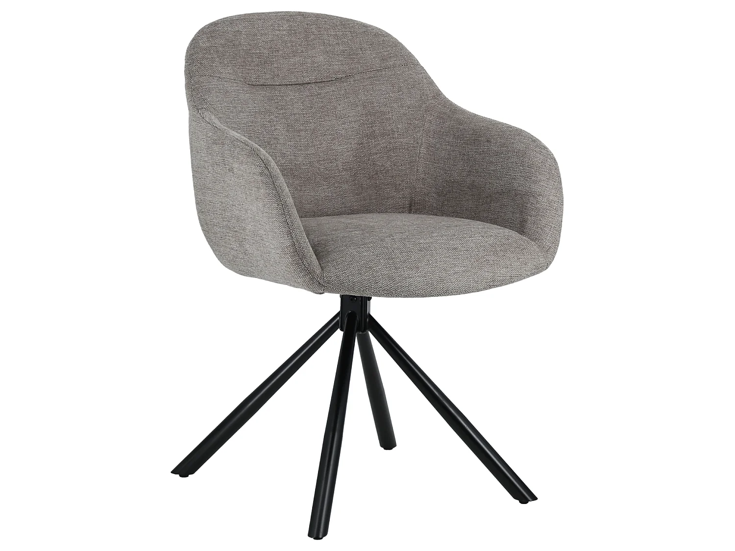 Lot de 2 chaises en tissu gris SAFFI - HAPPY GARDEN