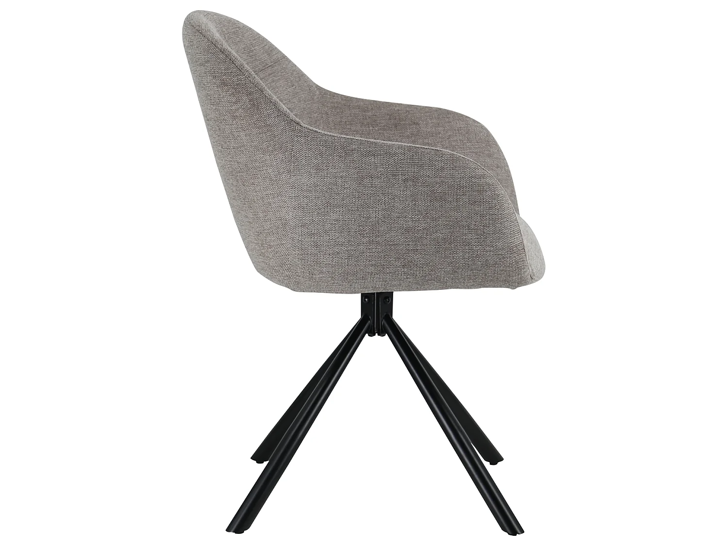 Lot de 2 chaises en tissu gris SAFFI - HAPPY GARDEN