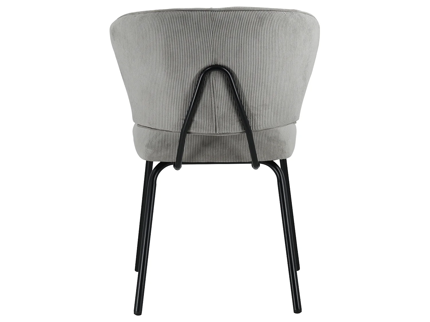 Lot de 2 chaises en velours côtelé gris clair NILSA - HAPPY GARDEN