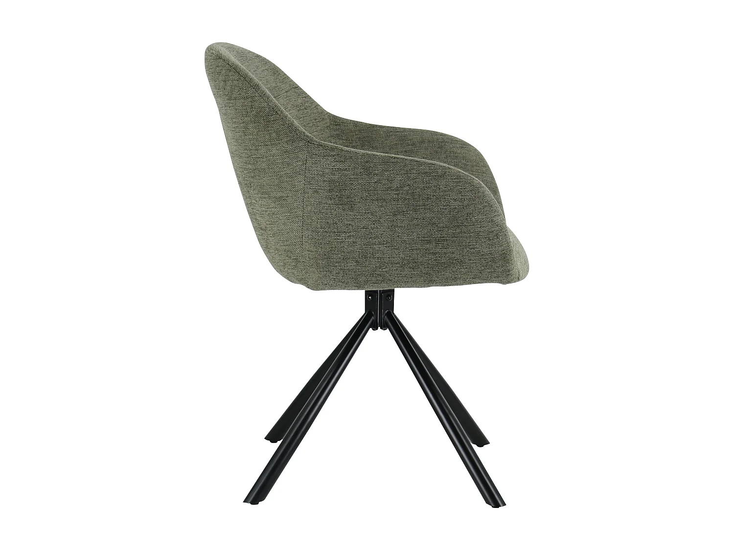 Conjunto de 2 cadeiras em tecido verde SAFFI