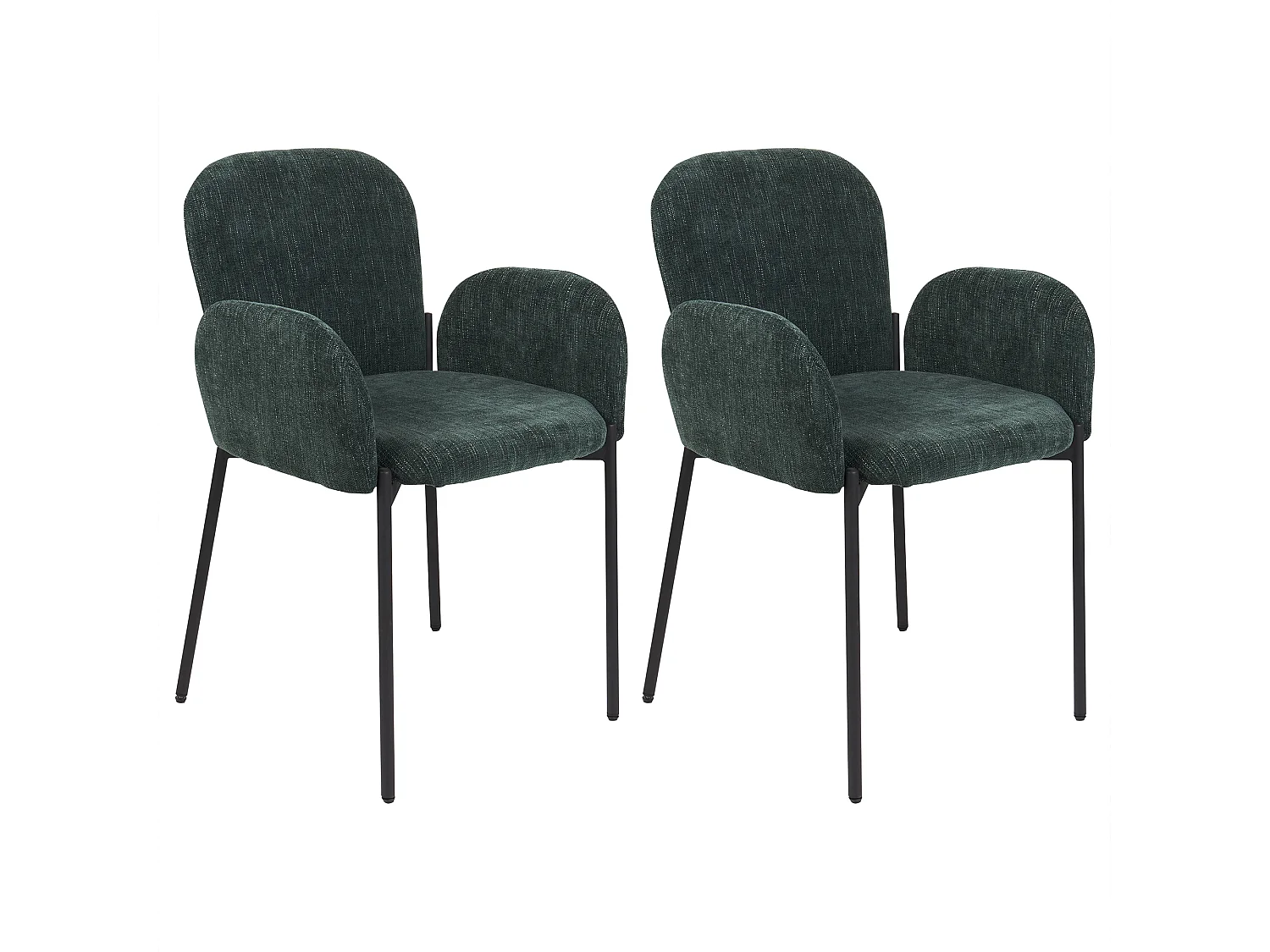 Set van 2 eetkamerstoelen ALBEE Donkergroen