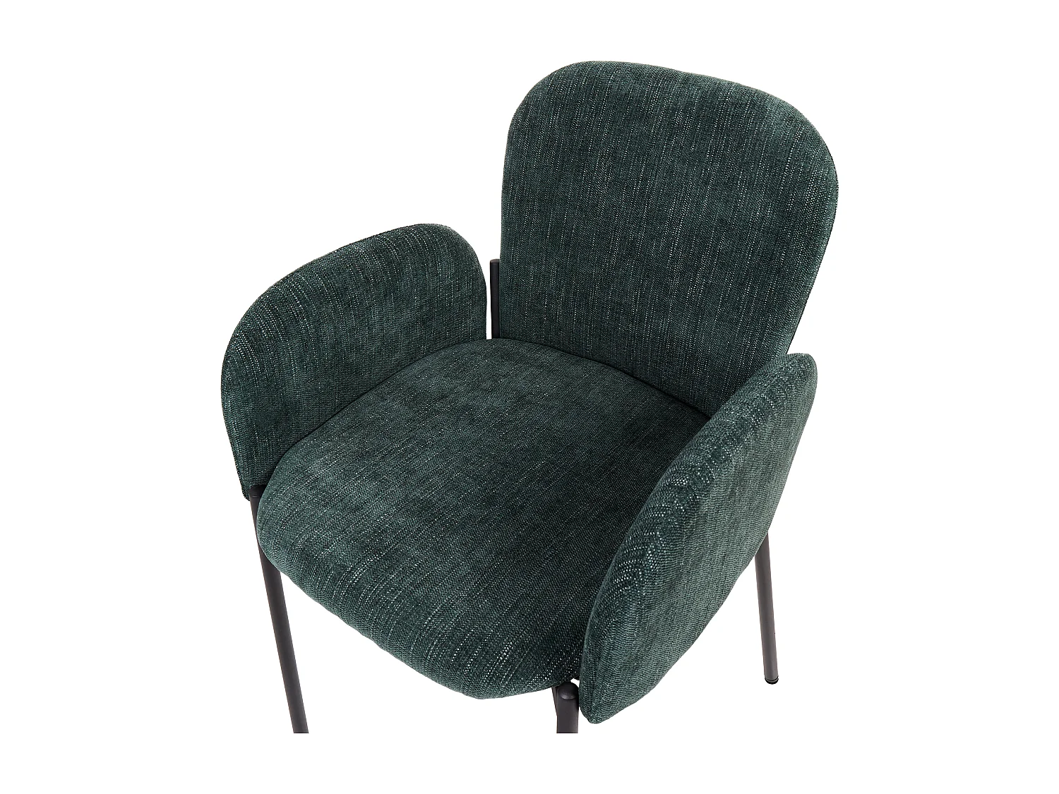 Lot de 2 chaises de salle à manger ALBEE Vert foncé