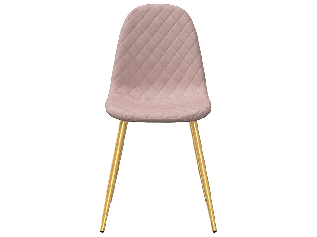 Cadeiras de jantar 4 pcs veludo rosa