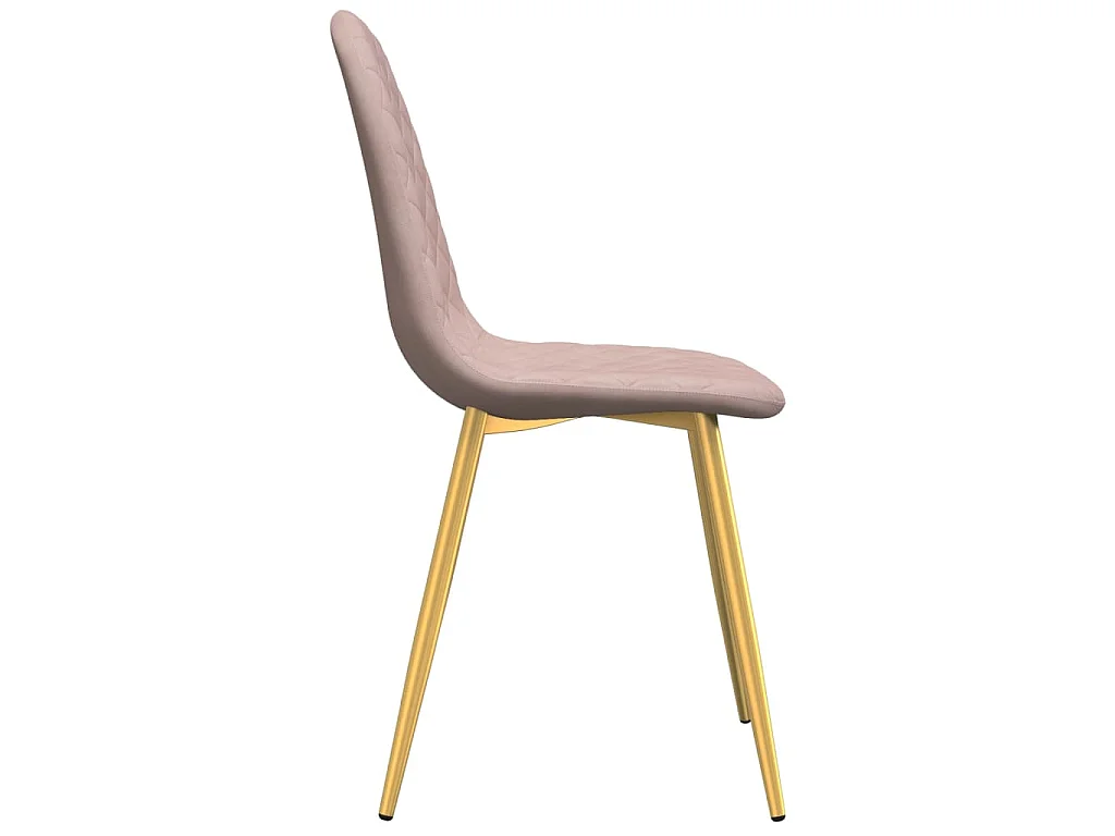 Cadeiras de jantar 4 pcs veludo rosa