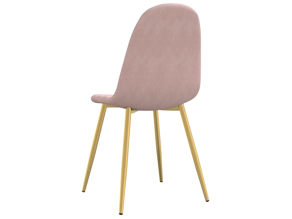 Cadeiras de jantar 4 pcs veludo rosa