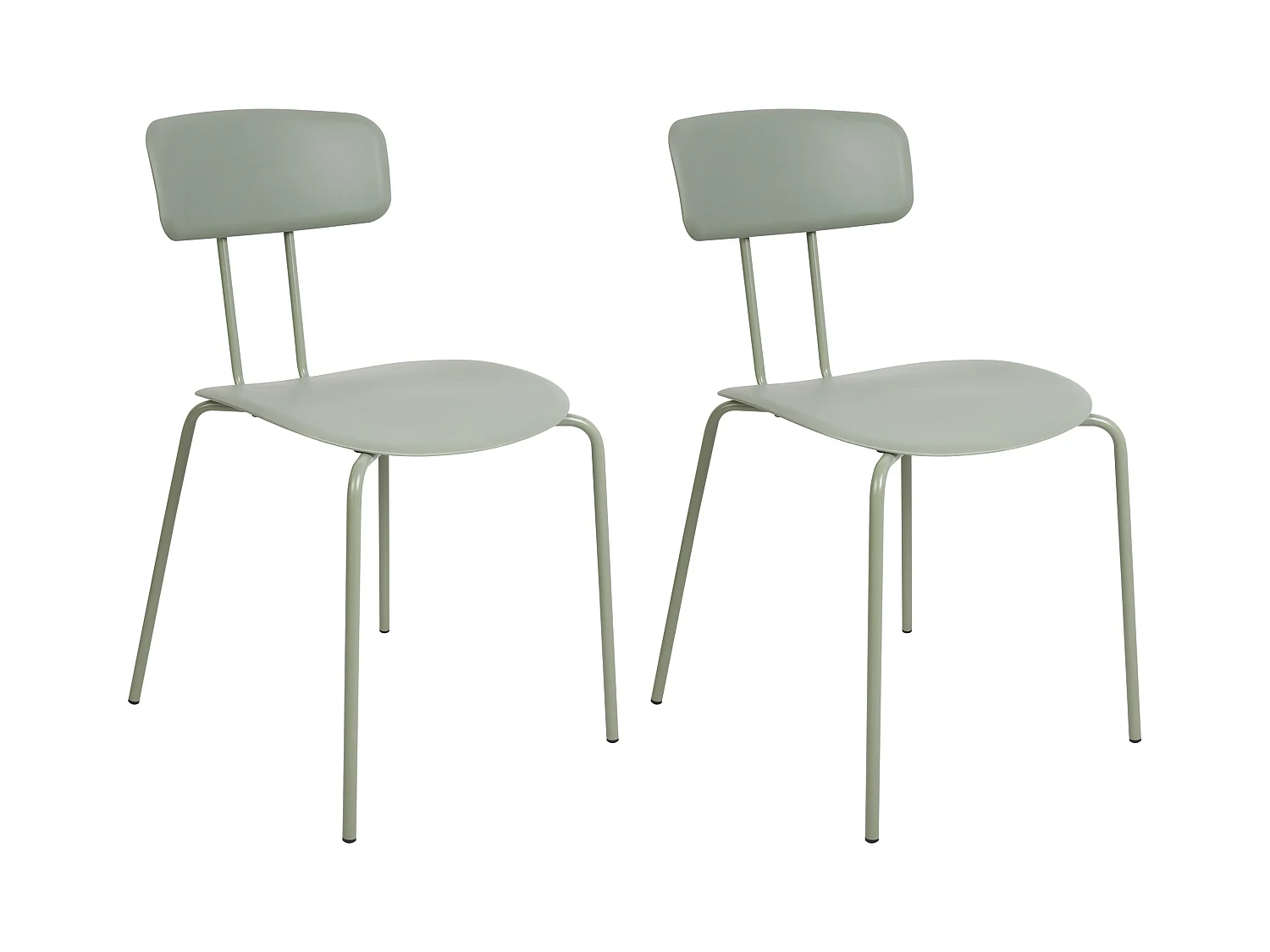 Lot de 2 chaises de salle à manger SIBLEY Vert clair