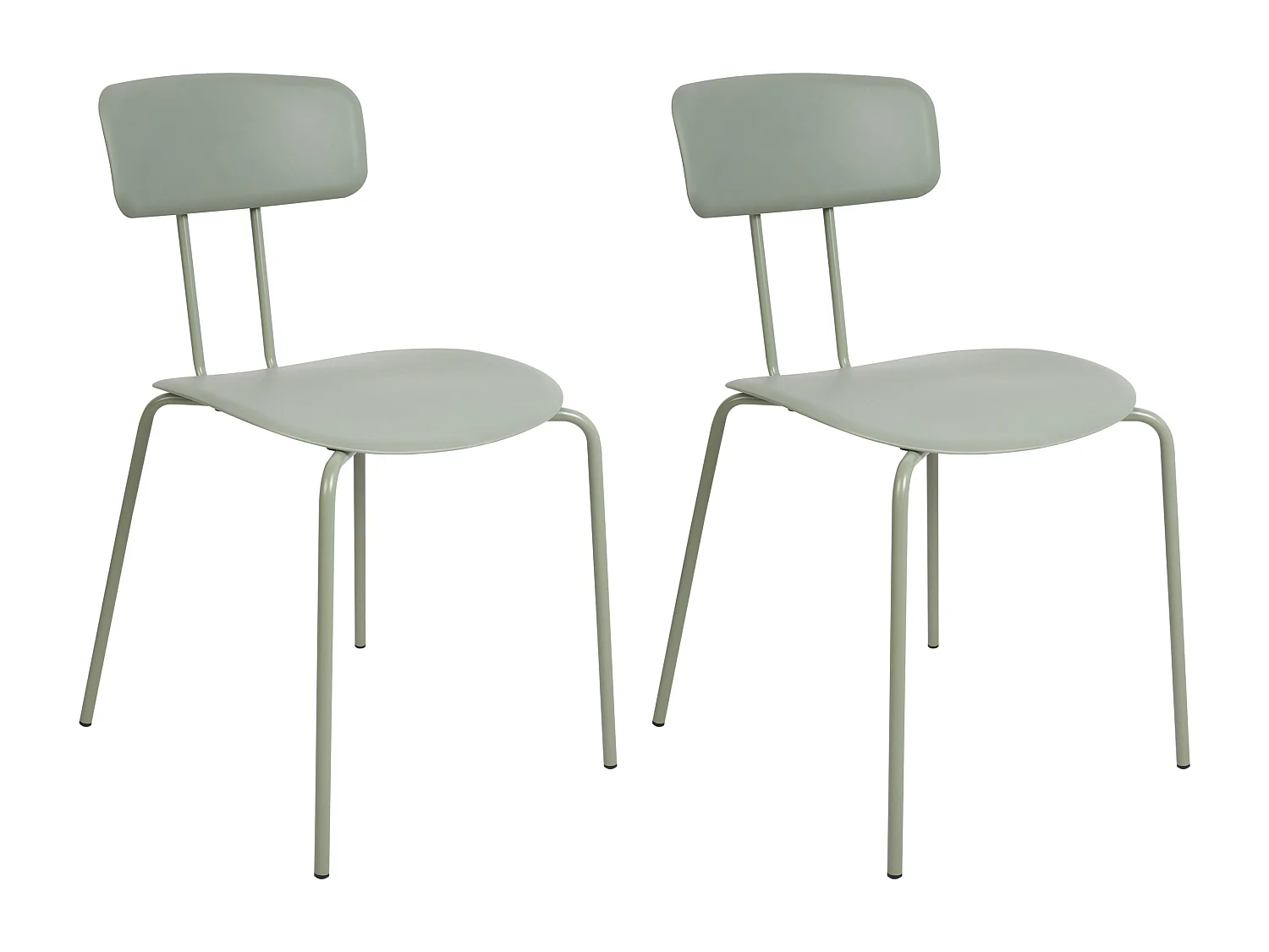 Lot de 2 chaises de salle à manger SIBLEY Vert clair