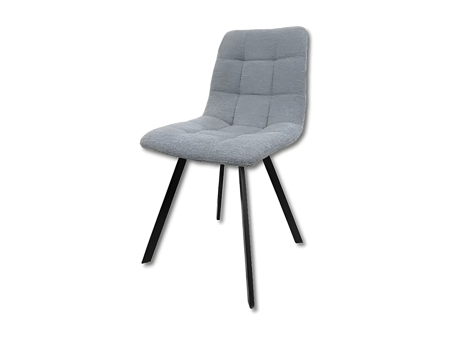 Chaise tissu gris UDC8025 pieds métal
